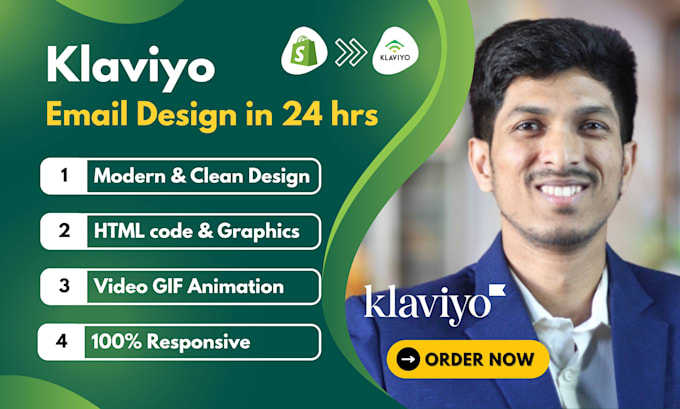 Gig Preview - Design custom klaviyo email template newsletter in 24 hrs