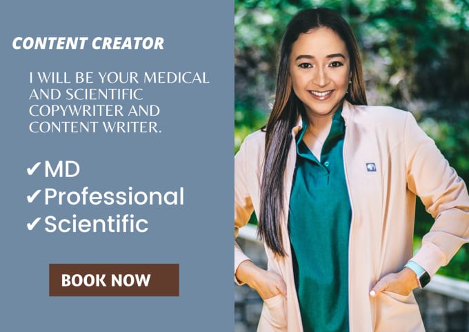 Gig Preview - Be your medical and scientific copywriter