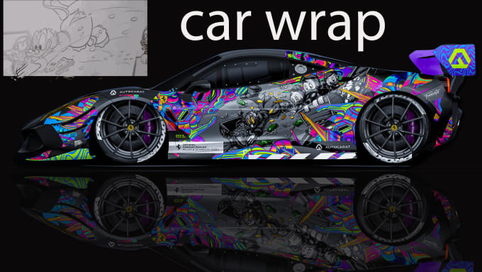 Gig Preview - Attractive car wrap and vector wrap design, any vehicle wrap