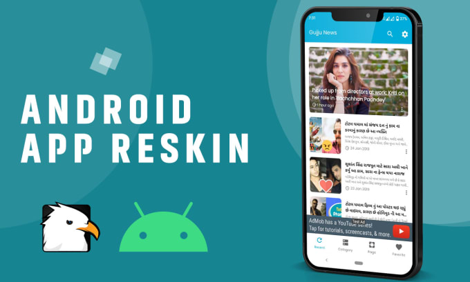 Gig Preview - Reskin or redesign the android app, codecanyon apps