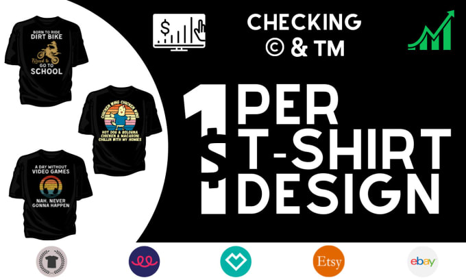 Gig Preview - Do bulk t shirt trendy custom designs for your pod business