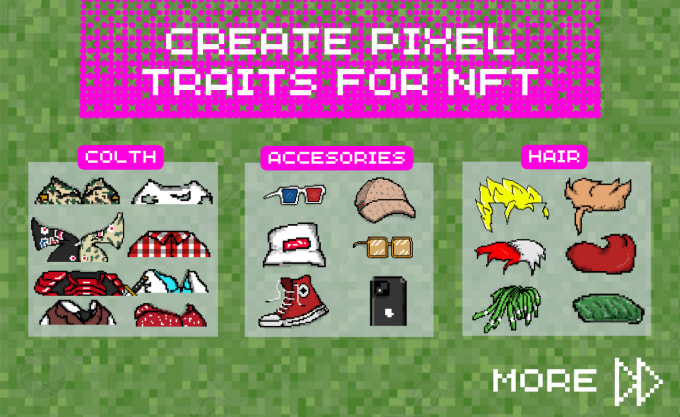 Gig Preview - Create pixel art traits for nft