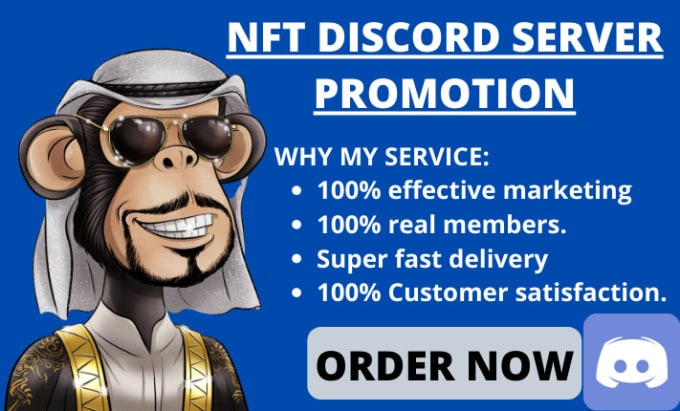 Gig Preview - Do nft discord server promotion, nft discord promotion, nft discord server