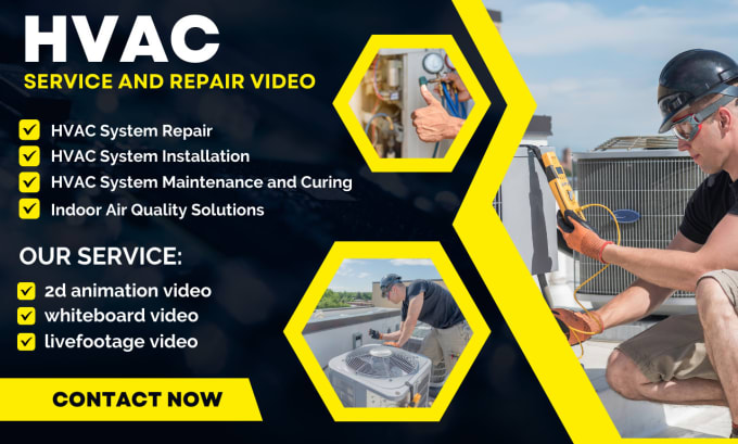 Gig Preview - Do air duct cleaning, hvac installation or repair, hvac service videos ad