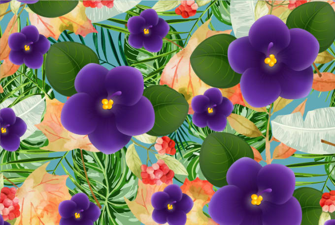 Gig Preview - Do flora seamless  pattern, fabric and textile design