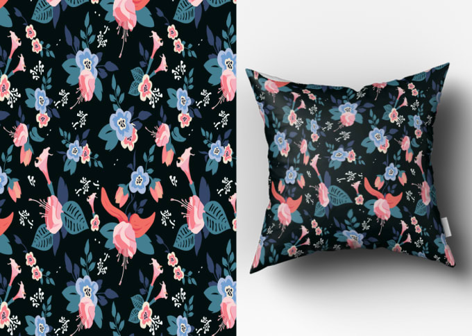 Gig Preview - Repeat, seamless, textile, fabric, floral pattern design