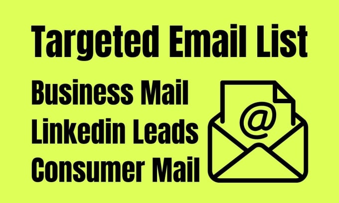 Gig Preview - Find targeted email list or business mail address