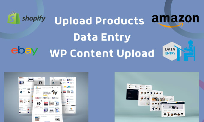 Gig Preview - Upload product on your woocommerce, wix, shopify, ebay store and data entry