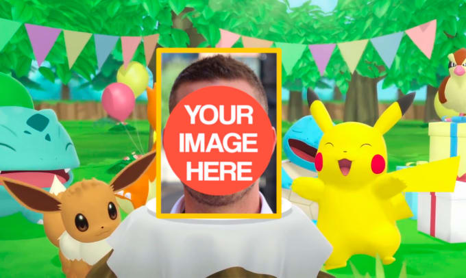 Gig Preview - Make a happy birthday greeting video from pokemon