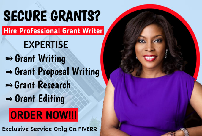 Gig Preview - Do grant research grant writing grant proposal writing grant writers 501c3