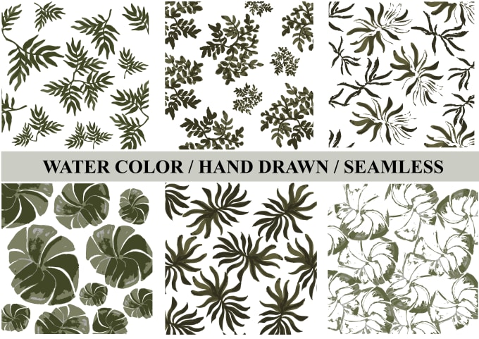 Gig Preview - Design a seamless watercolor print pattern