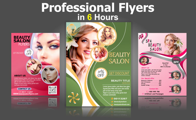 Gig Preview - Design attractive beauty spa and salon flyers