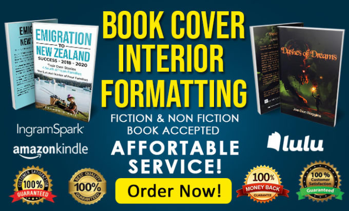 Gig Preview - Do book cover, book layout formatting, ebook conversion