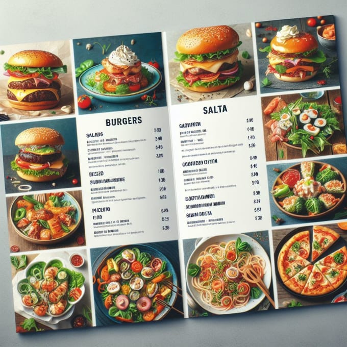 Gig Preview - Design creative menu of food item