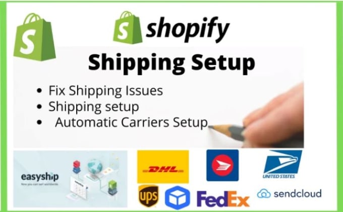 Gig Preview - Setup shopify shipping ,shipping zones, shipping of drop shipping store