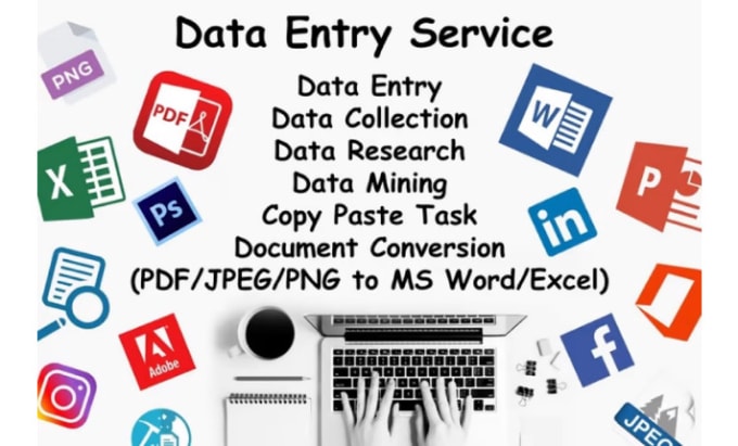 Gig Preview - Do fastest data entry excel, internet research