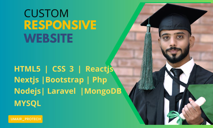 Gig Preview - Build custom responsive website in HTML, CSS, bootstrap, javascript and PHP