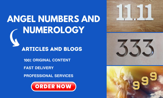 Gig Preview - Write articles on angel numbers and numerology