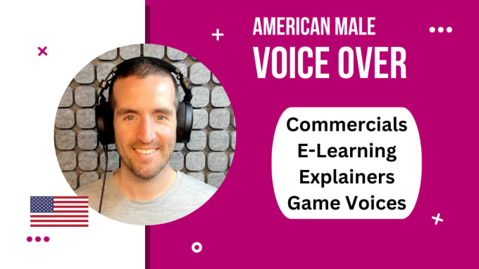 Gig Preview - Record your professional voice over in american english with commercial rights