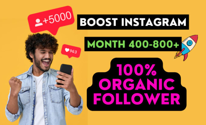 Gig Preview - Do organic instagram promotion or marketing for fast growth