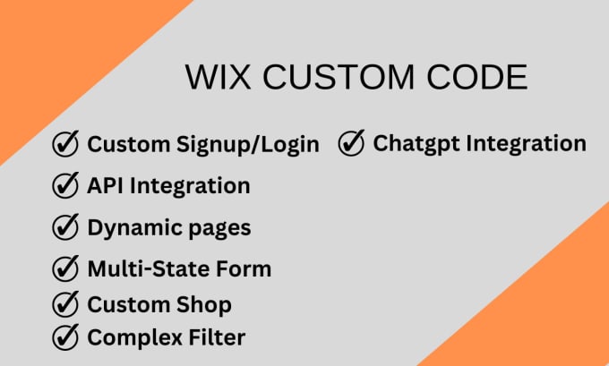 Gig Preview - Add custom features,HTML, CSS, js, and velo code on your wix website