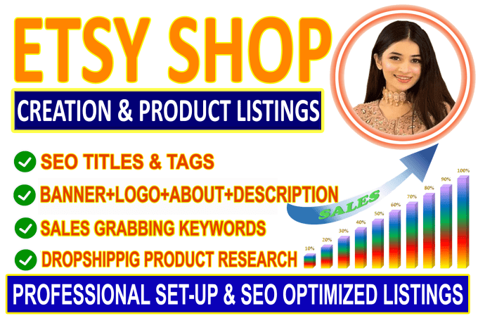 Gig Preview - Set up etsy store, upload products or create SEO ready shop listings