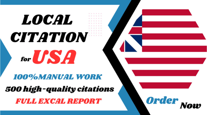 Gig Preview - 500 local citation for local SEO for USA,UK,canada and all