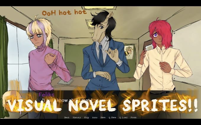 Gig Preview - Draw you sprites for your visual novel