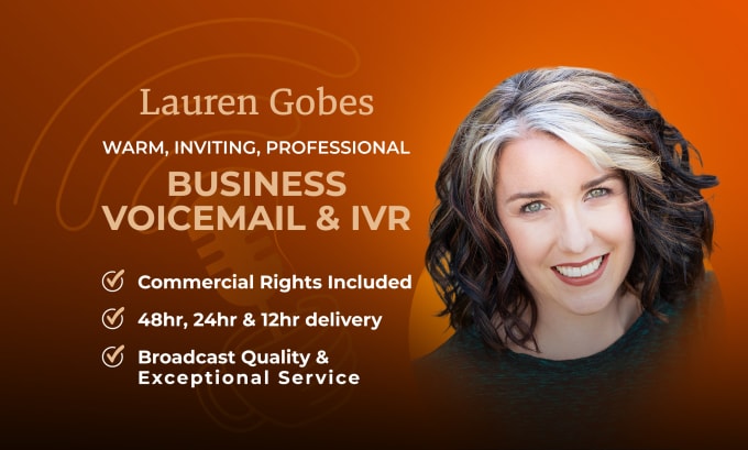 Gig Preview - Record professional human business voicemail or IVR