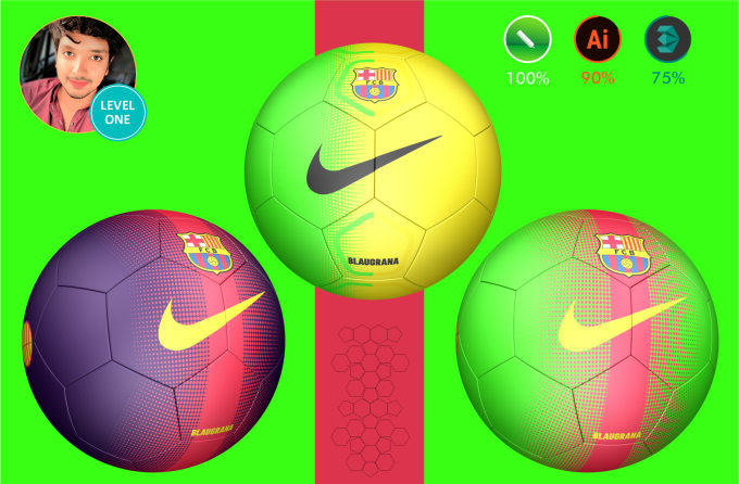 Gig Preview - Do custom soccer balls 2d and 3d models