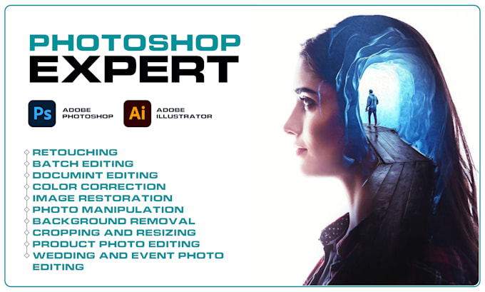 Gig Preview - Be your expert photoshop designer for stunning image edits