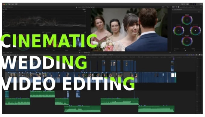 Gig Preview - Do wedding video editing , cinematic event video highlights