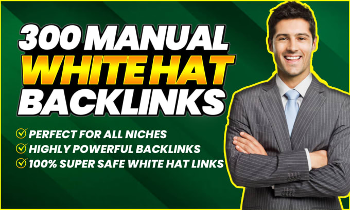 Gig Preview - Do 300 SEO backlinks white hat manual link building service for google ranking