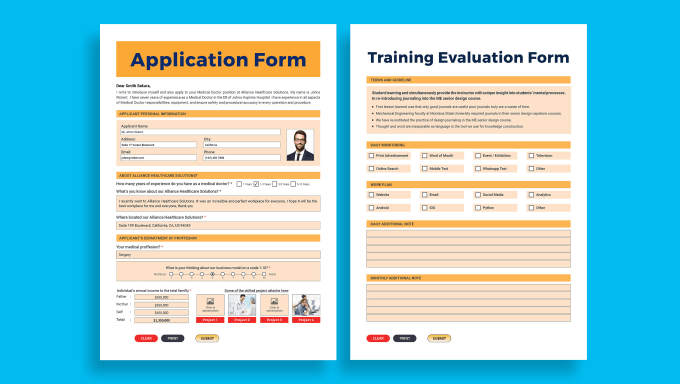 Gig Preview - Create fillable PDF form and design form