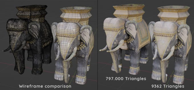 Gig Preview - Retopologize and uv unwrap 3d models to lowpoly mesh