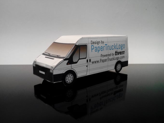 Gig Preview - Make a papercraft delivery van with your logo on it