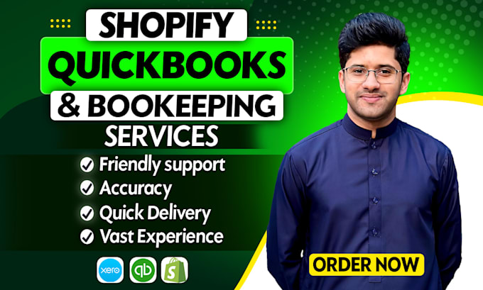 Gig Preview - Do shopify bookkeeping in quickbooks and xero