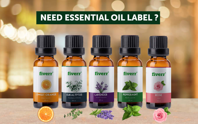 Gig Preview - Design any essential oil label and box professionally