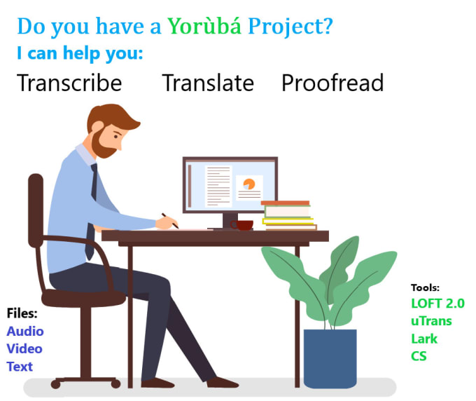 Gig Preview - Help you translate, transcribe, write and proofread yoruba