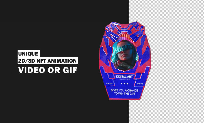 Gig Preview - Create 3d nft art, crypto card, or image animation