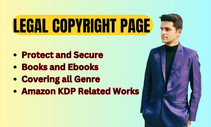 Gig Preview - Write legal copyright page for your book or ebook