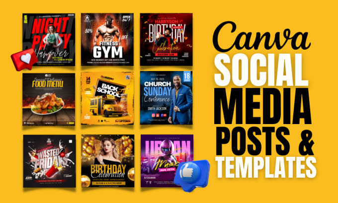 Gig Preview - Design pro social media posts and canva templates