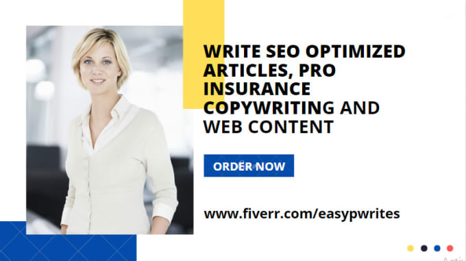 Gig Preview - Write SEO optimized articles, pro insurance copywriting and web content