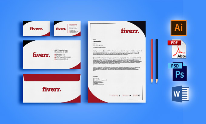 Gig Preview - Do fully editable word template for letterhead