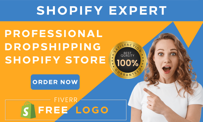 Gig Preview - Build shopify store dropshipping ecommerce store or shopify website