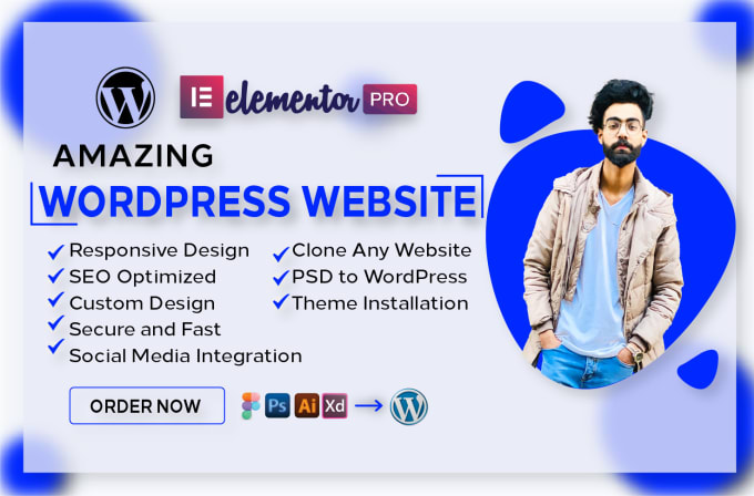 Gig Preview - Develop and design responsive wordpress website design