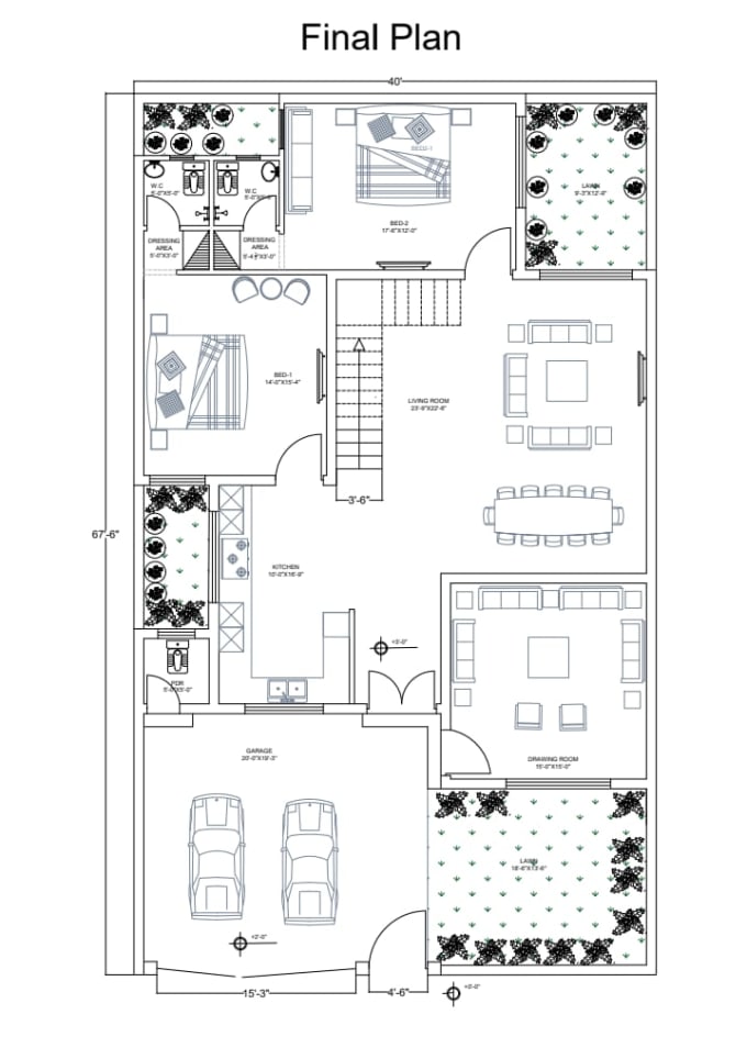 Gig Preview - Draw and design architectural floor plan, section, elevation