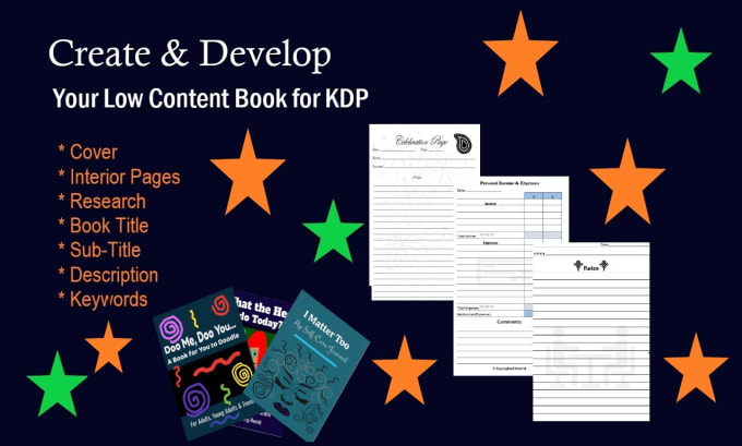 Gig Preview - Provide niche ideas and create your low content book for KDP