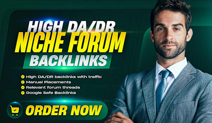 Gig Preview - Build forum backlinks with niche relevant content