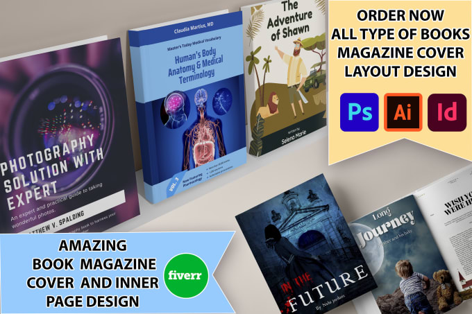 Gig Preview - Do the elegant eye catching book and magazine cover and pages in adobe indesign